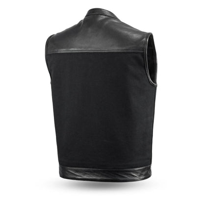 49/51 Vest Motorcycle Leather Canvas Vest Men's Canvas Vests Vests