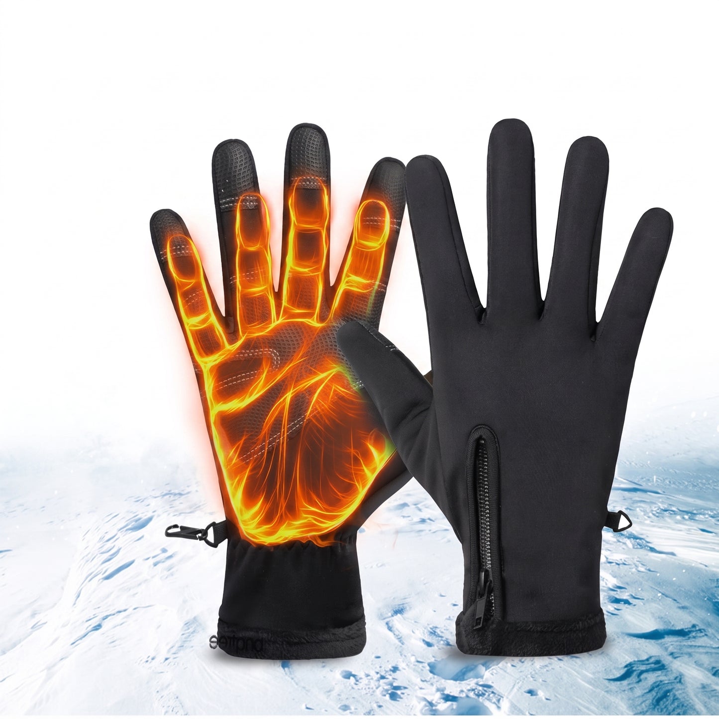 Motorcycle Gloves - Winter Thermal Fleece Lined Winter Cold-proof Full