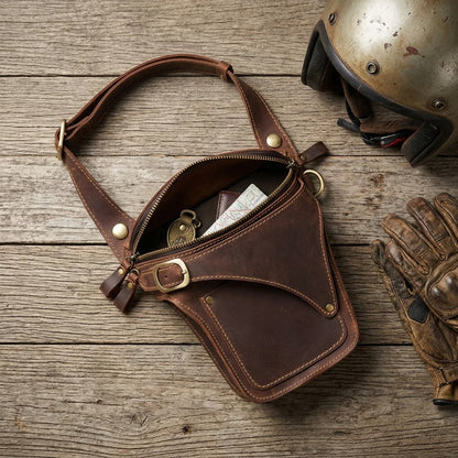 ALR™ Motorcycle Genuine Leather Hip Bag