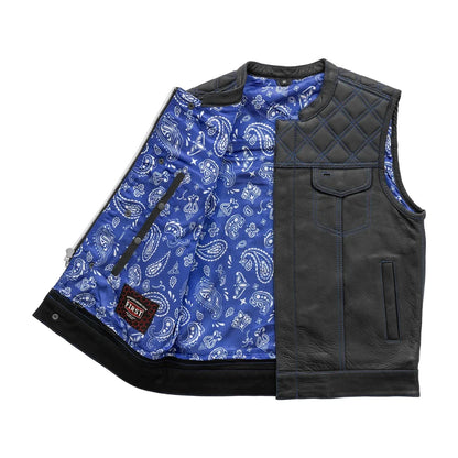 Downside Men's Motorcycle Leather Vest Men's Leather Vest Vests