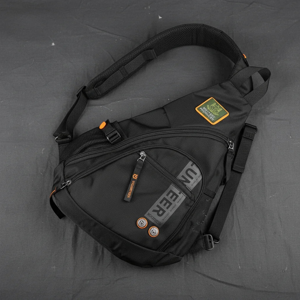 Motorcycle Sling Bag for Men Waterproof Crossbody Backpack