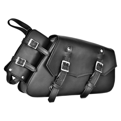 Vance Black Left Side Motorcycle Swing Arm Bag for Harley Honda Yamaha Kawasaki Indian Motorcycles