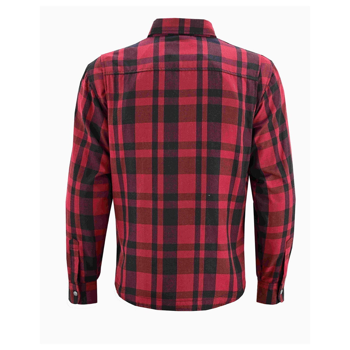 Mens Armored Motorcycle Flannel Shirt, Armor Reinforced with Kevlar by DuPont