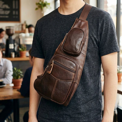 Leather Sling Chest Bag
