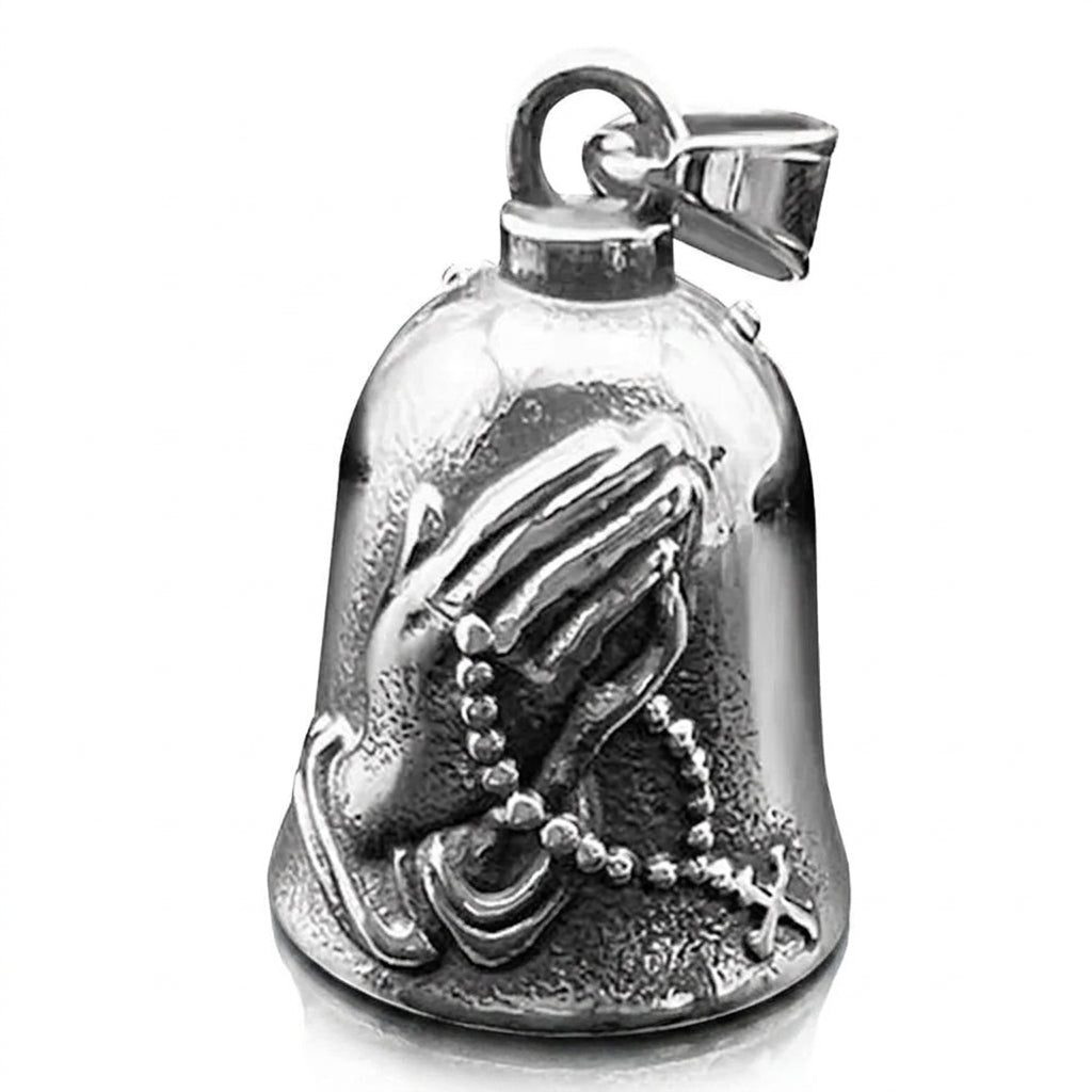 Motorcycle Accessory - Motorcycle lucky bell key chain prayer hand bel