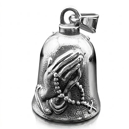 Motorcycle Accessory - Motorcycle lucky bell key chain prayer hand bel