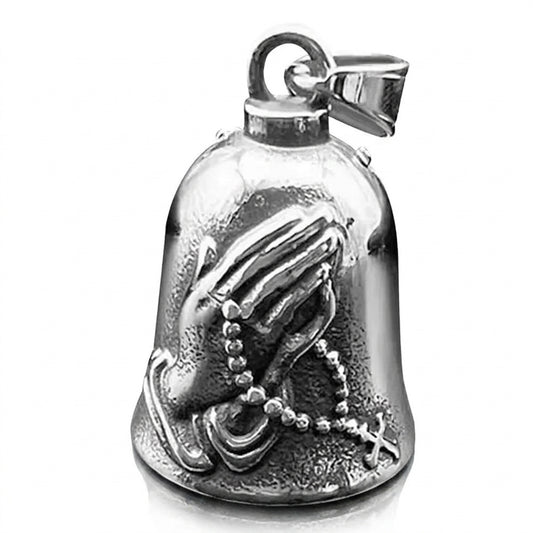 Motorcycle Accessory - Motorcycle lucky bell key chain prayer hand bel