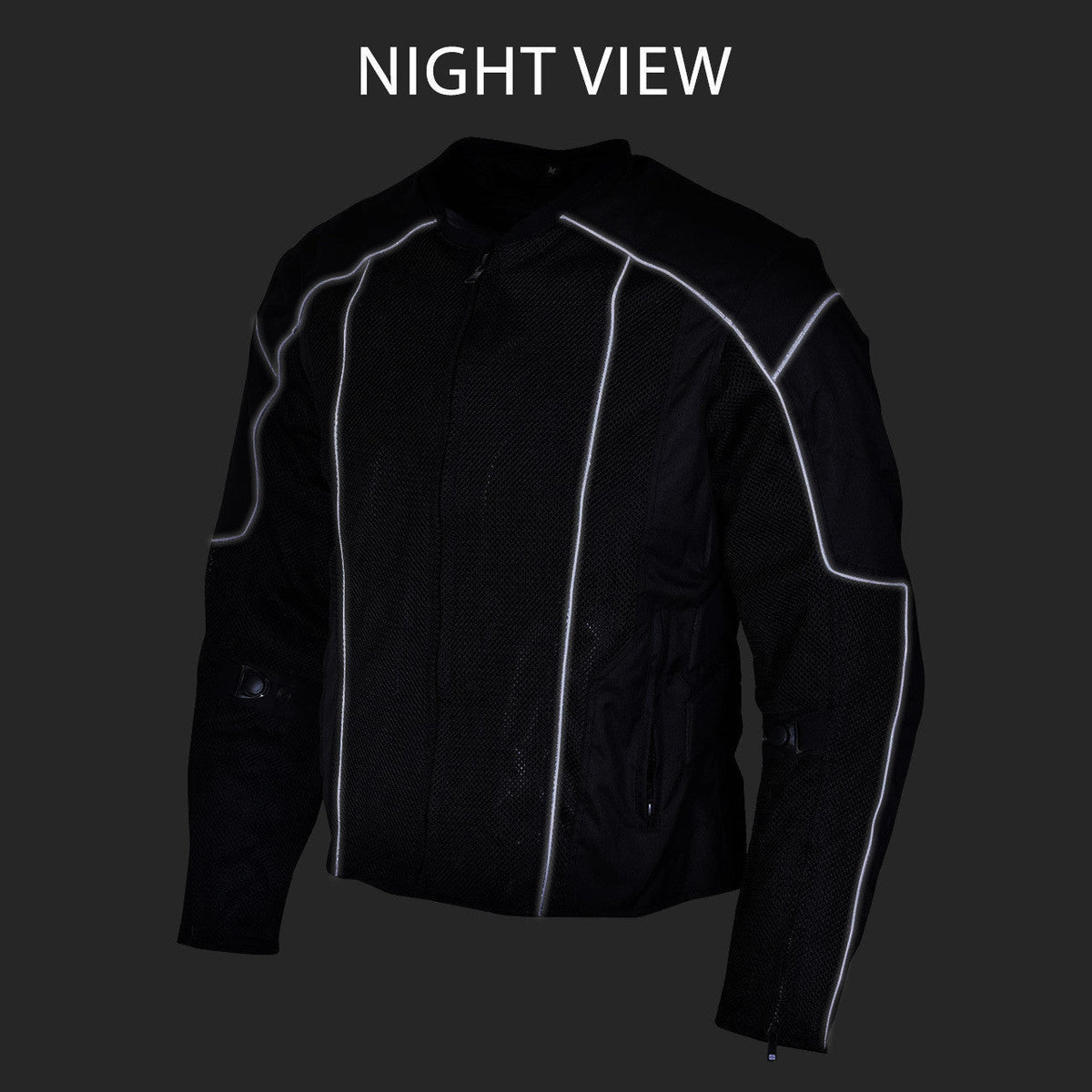 Vance Men's 3-Season Mesh/Textile CE Armor Motorcycle Jacket