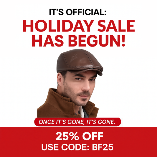 ALR™ Cowhide Leather Hat – Winter Beret