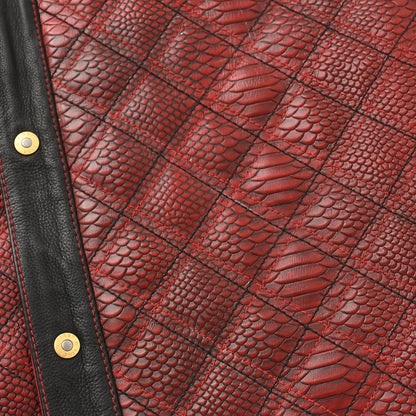 Kingsnake Men’s Motorcycle Leather Vest Men's Leather Vest Vests