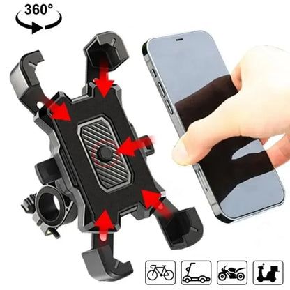 360 degree rotation motorcycle phone mount with one hand quick lock