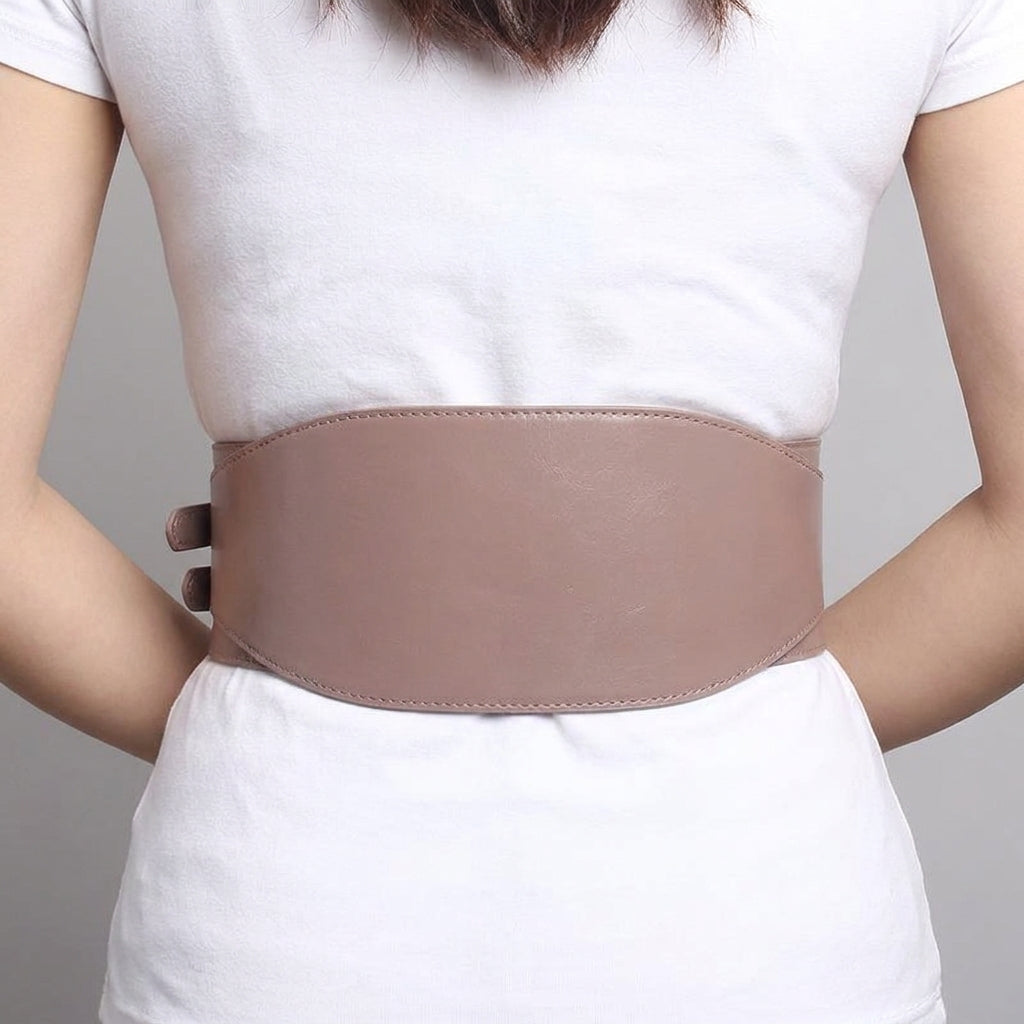 Genuine Leather Corset Belt — backview view
