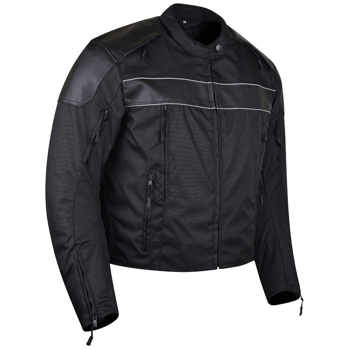 Vance Mens Textile Motorcycle Jacket Motorbike Biker Riding Jacket Breathable with CE Armor