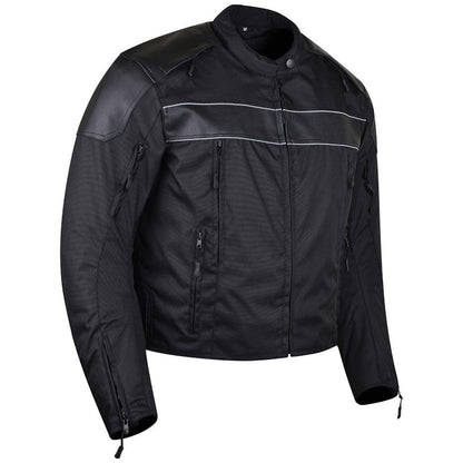 Vance Mens Textile Motorcycle Jacket Motorbike Biker Riding Jacket Breathable with CE Armor