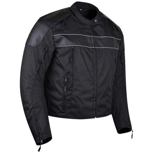 Vance Mens Textile Motorcycle Jacket Motorbike Biker Riding Jacket Breathable with CE Armor