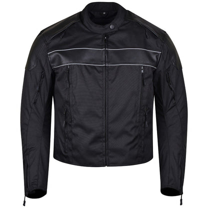 Vance Mens Textile Motorcycle Jacket Motorbike Biker Riding Jacket Breathable with CE Armor