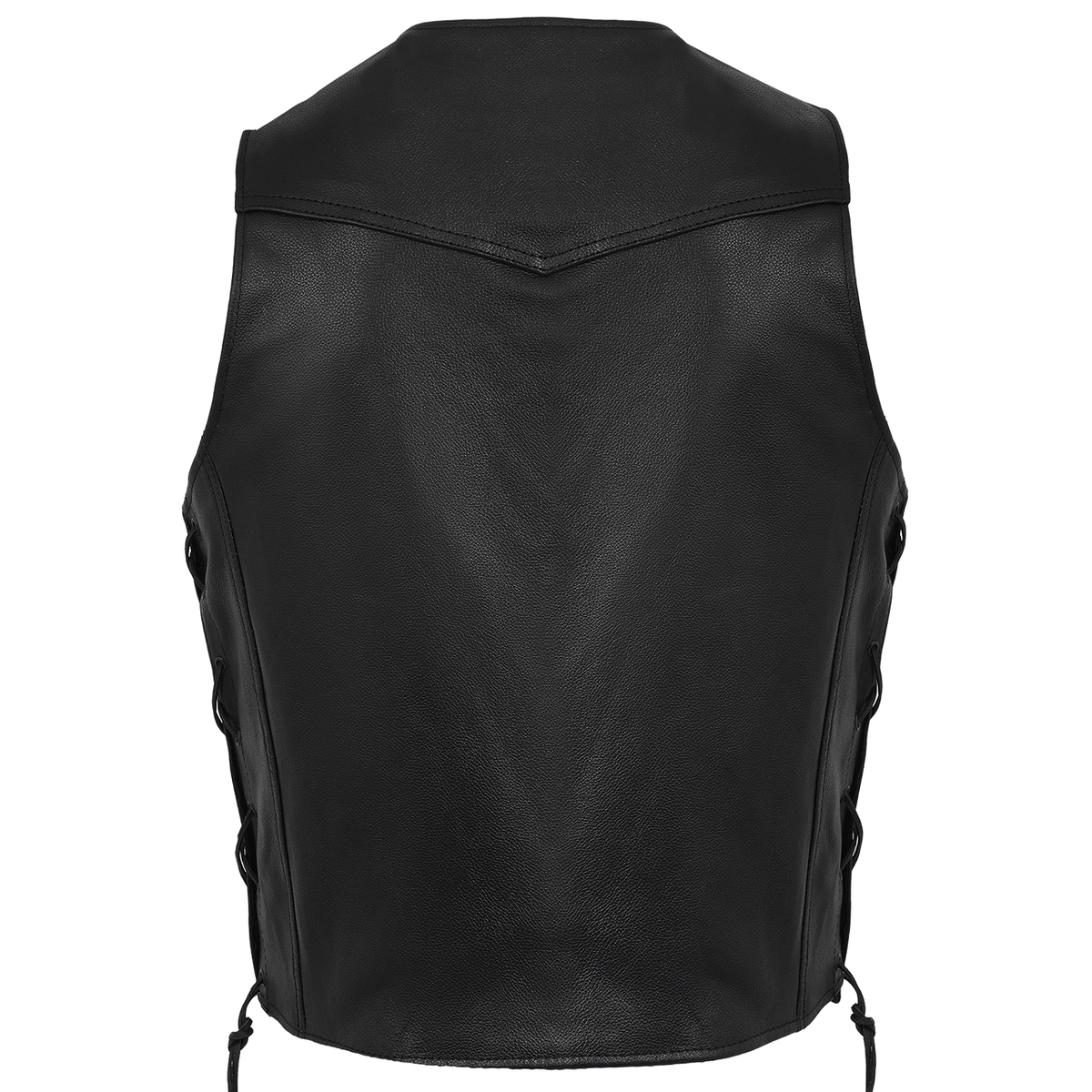 Vance Leather Gambler Style Premium Cowhide Leather Vest