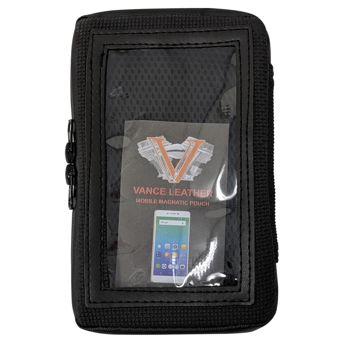 Vance Cell Phone and GPS Holder Magnetic Motorcycle Tank Bag
