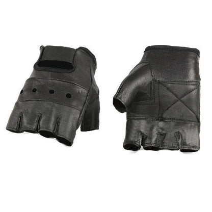 Vance Men’s Leather Fingerless Glove with Gel Palm