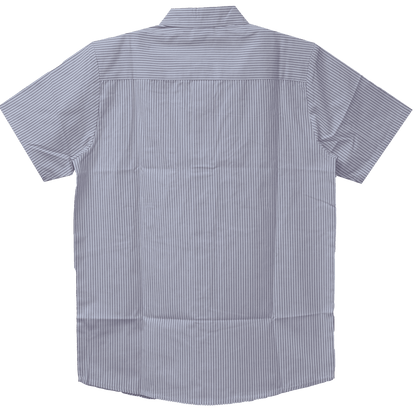Men's White Work Shirts with Grey Strips