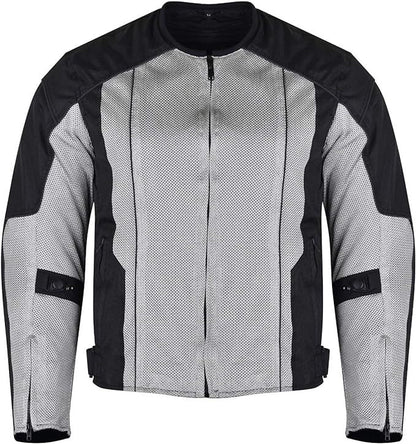 Vance Men's 3-Season Mesh/Textile CE Armor Motorcycle Jacket
