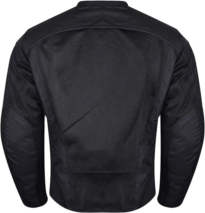 Vance Men's 3-Season Mesh/Textile CE Armor Motorcycle Jacket