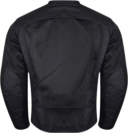 Vance Men's 3-Season Mesh/Textile CE Armor Motorcycle Jacket