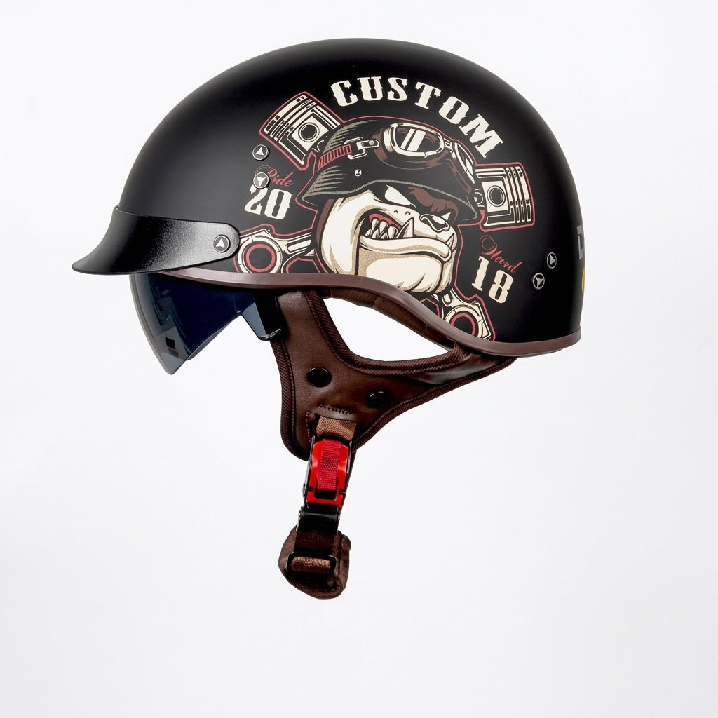 Motorcycle Helmet - New Standard Electric  Four Seasons Universal Retr