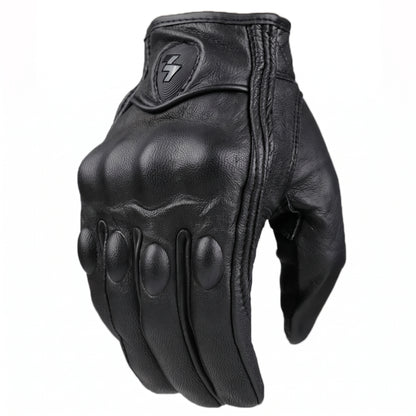 Motorcycle Gloves - S-XXXL  Goatskin Leather Men Women Moto Glove Elec