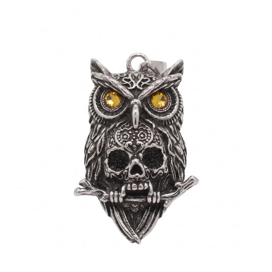 Stainless Steel Biker Ring - Dark Punk Gothic Skull Owl Retro Alloy Pe