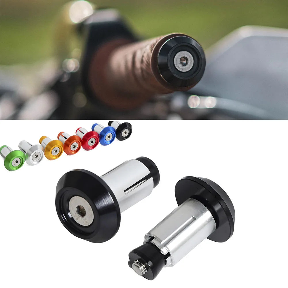 22mm 7/8" Handlebar Grips Cap Plugs Bar End Motorcycle For Yamaha Honda KTM Husq