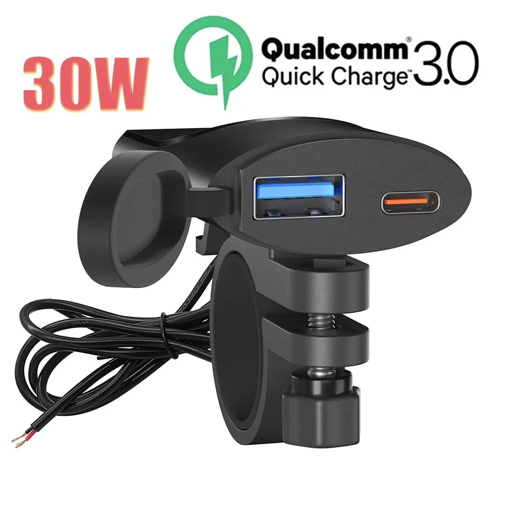 Waterproof Motorcycle USB 30W Charger