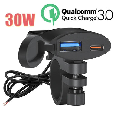Waterproof Motorcycle USB 30W Charger