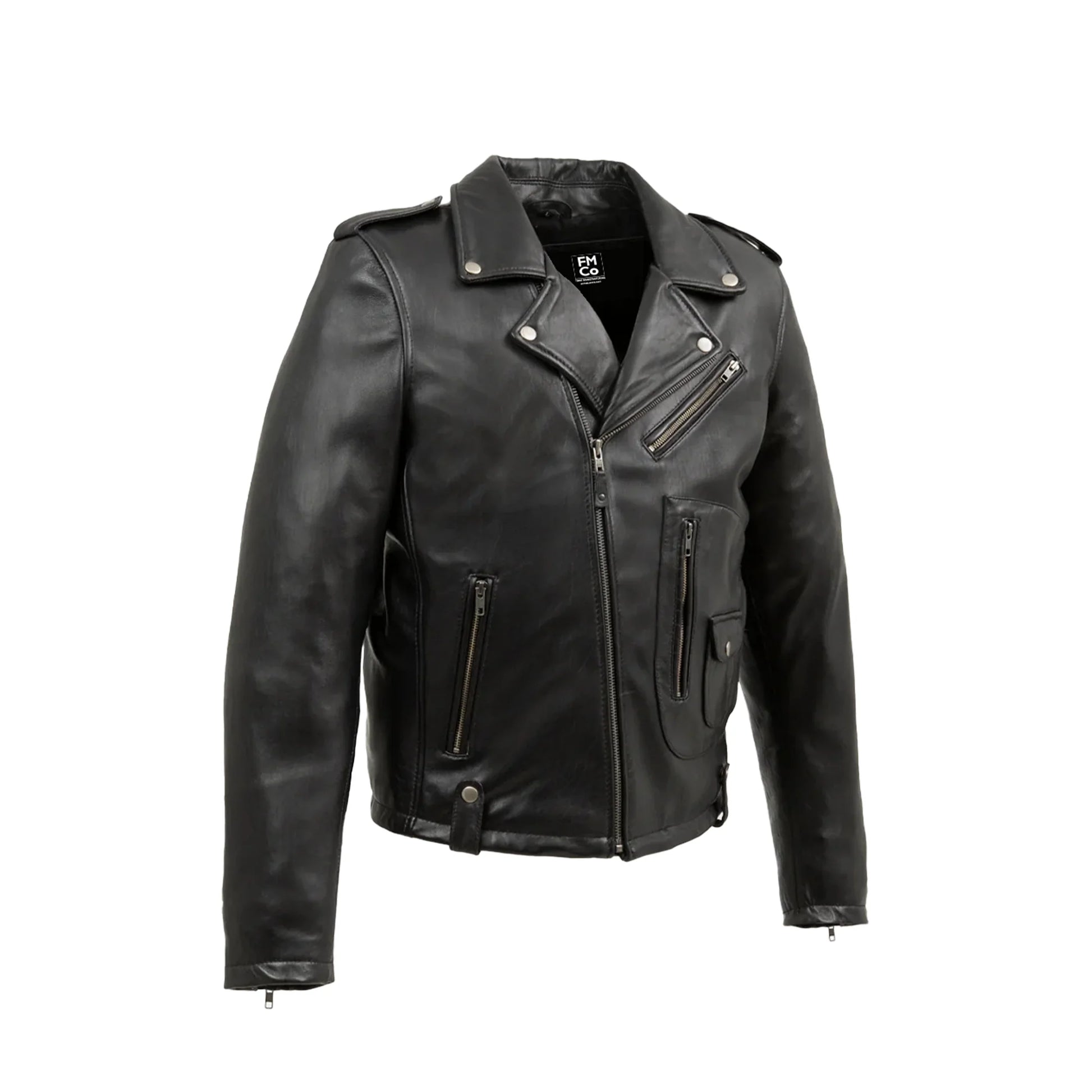 Anthony Mens Fashion Jacket Men's New Zealand Lambskin Jacket FMCo Black XS