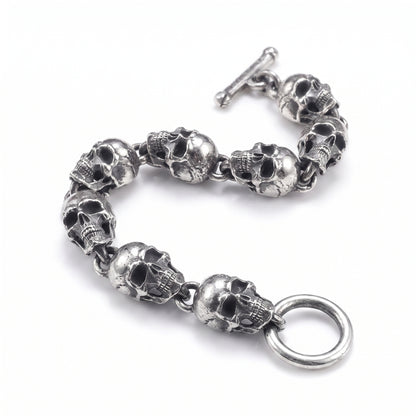 Stainless Steel Biker Ring - S925 Silver American Garber Style Handmad