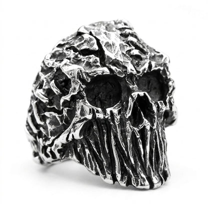 Stainless Steel Biker Ring - Men Vintage Hip Hop Rings Biker Party Hal