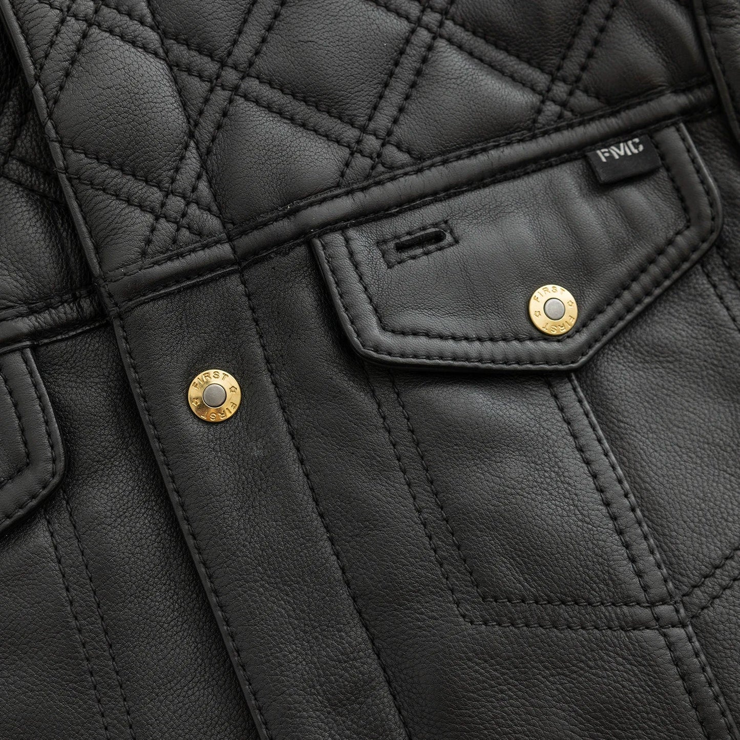 12 Gauge Men's Motorcycle Leather Vest Men's Leather Vest Vests