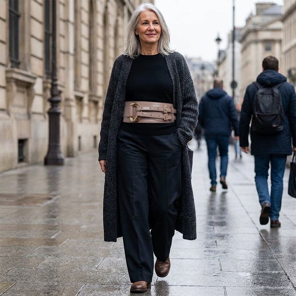 Genuine Leather Corset Belt — street view