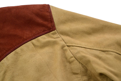 Men's Western Goat Suede Two-Tone Leather Jacket