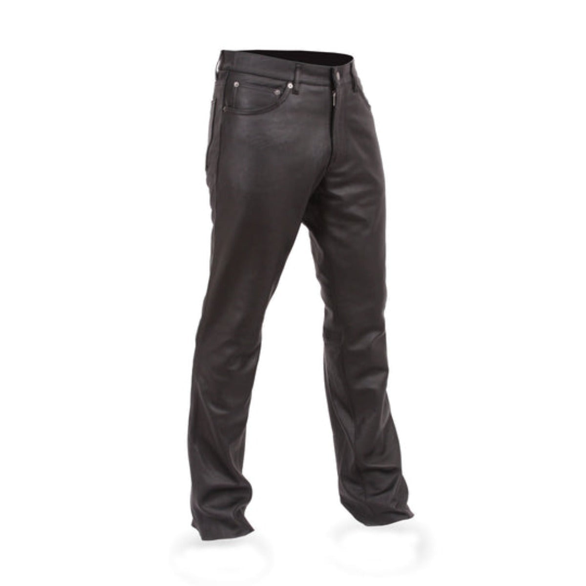 First Manufacturing Commander - Men's Leather Motorcycle Pants, Black