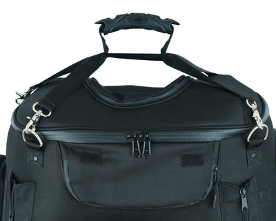 Black Heavy Duty Textile Motorcycle Pet Carrier Si