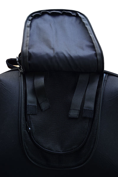 Black Heavy Duty Textile Motorcycle Pet Carrier Si