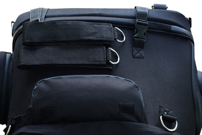 Black Heavy Duty Textile Motorcycle Pet Carrier Si