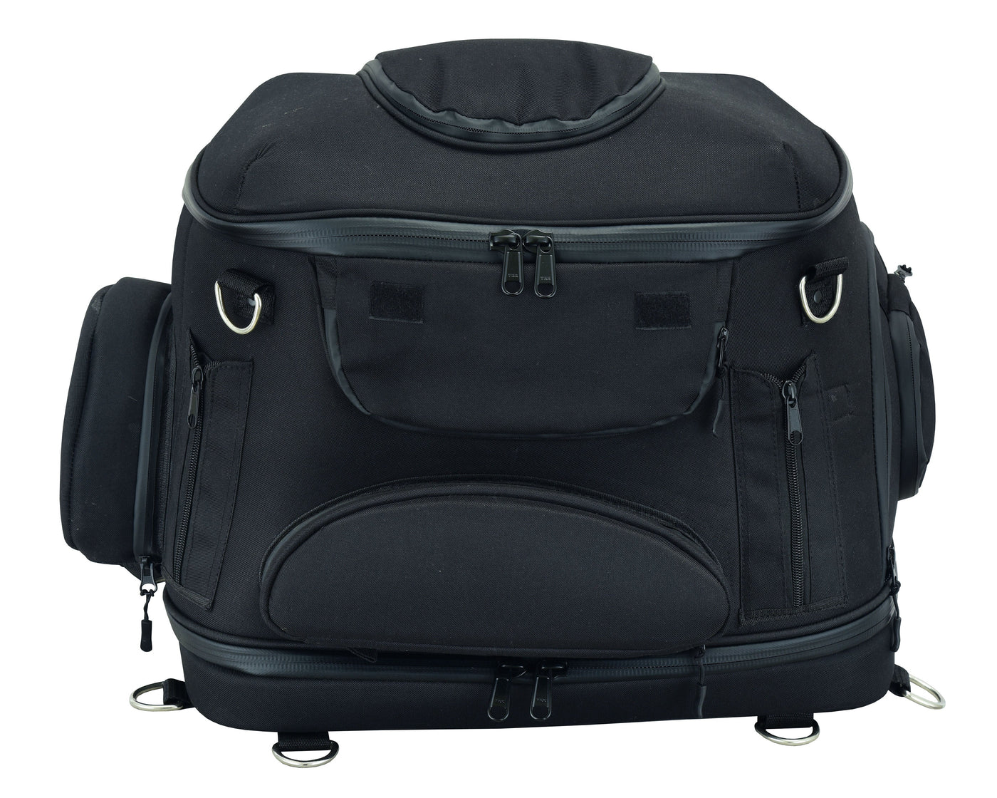 Black Heavy Duty Textile Motorcycle Pet Carrier Si