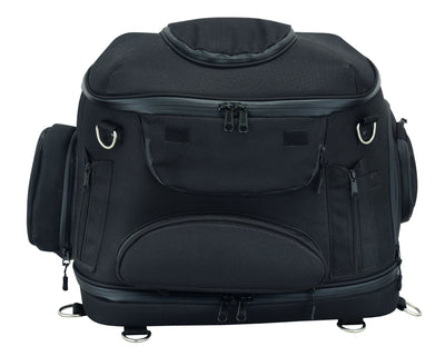 Black Heavy Duty Textile Motorcycle Pet Carrier Si