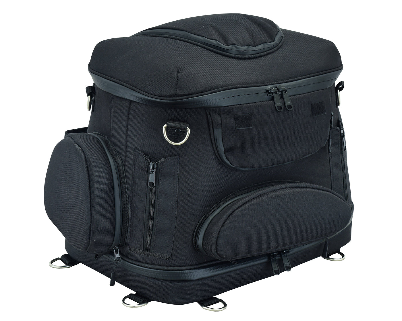 Black Heavy Duty Textile Motorcycle Pet Carrier Si