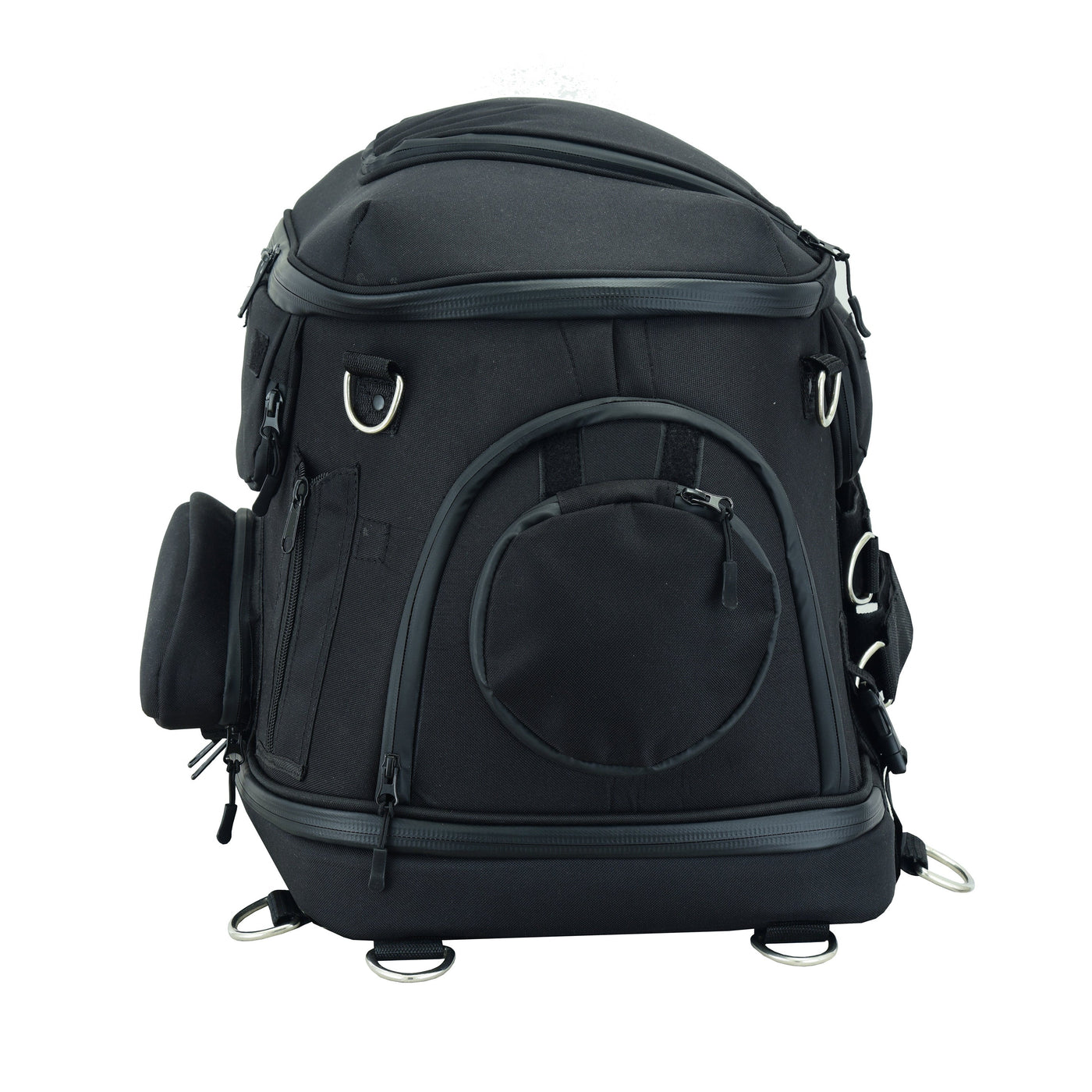 Black Heavy Duty Textile Motorcycle Pet Carrier Si