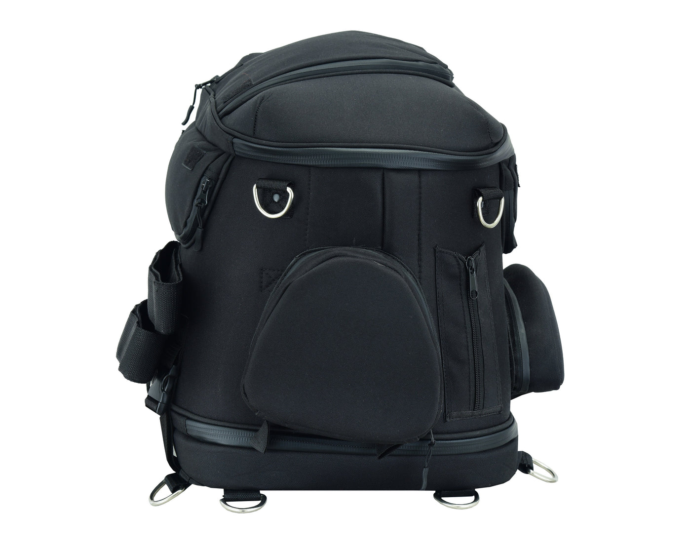 Black Heavy Duty Textile Motorcycle Pet Carrier Si