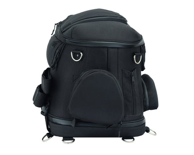 Black Heavy Duty Textile Motorcycle Pet Carrier Si