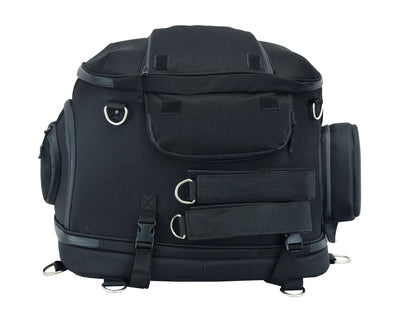 Black Heavy Duty Textile Motorcycle Pet Carrier Si